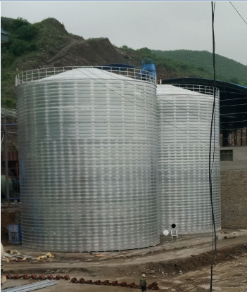 清原粮食钢板仓的安装全过程不用热焊接